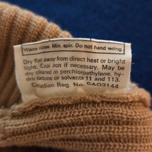 Vtg Jaeger Lambswool Button Down Vest Mens 36 Size S Tan Cream Grandpa Academia - Picture 7 of 9